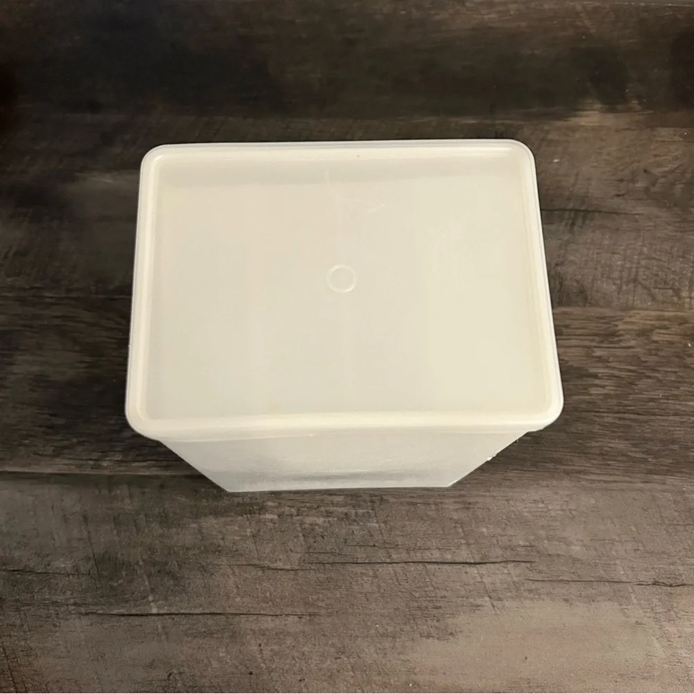 Vtg TUPPERWARE ICE CREAM KEEPER Freezer Container w/Sliding Tray 484 485